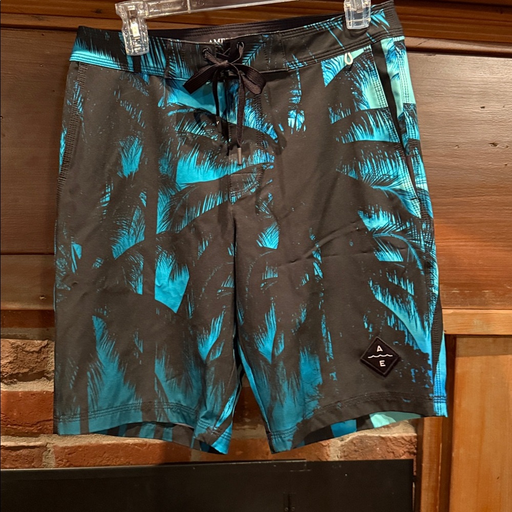AE Tropical Print Swim Shorts